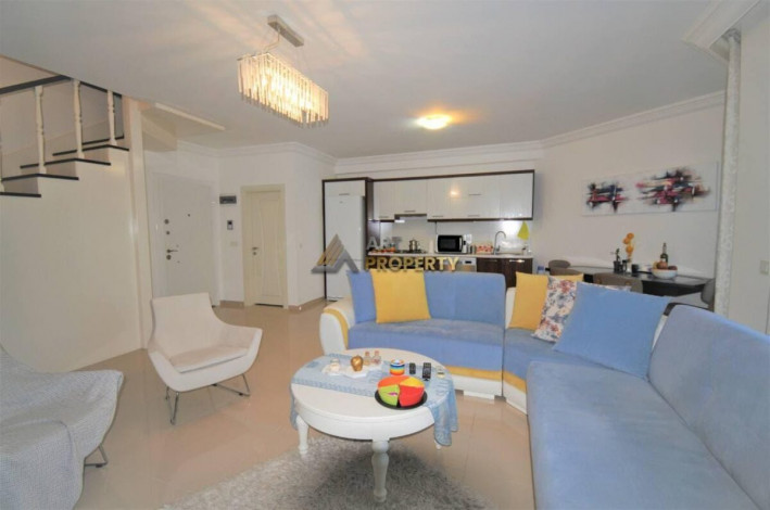 Меблированный дуплекс 2+1 в 250 метрах от моря в районе Кестель, 120 м2 - Ракурс 8