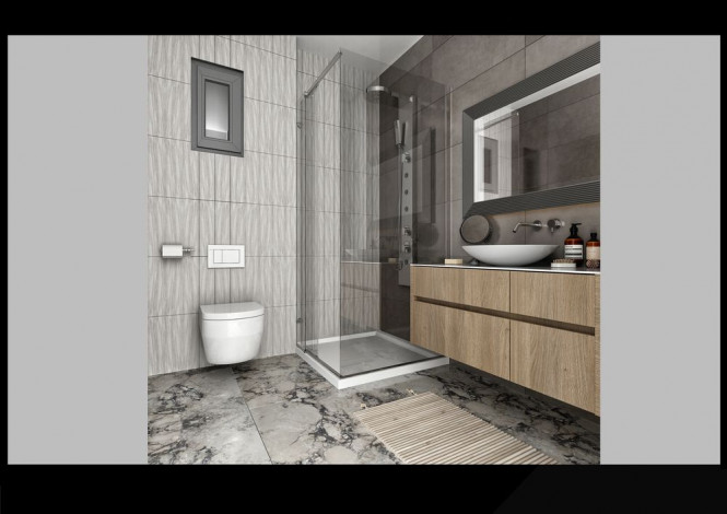 Апартаменты 1+1 на завершающем этапе строительства в одном из лучших комплексов Махмутлара по ценам дешевле, чем у застройщика, 56-63 м2 - Ракурс 38