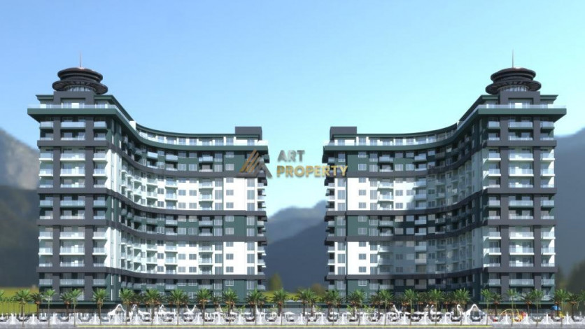 Двухкомнатная квартира в комплексе c инфраструктурой уровня отеля 5 звезд в районе Махмутлар, 55 м2 - Ракурс 17