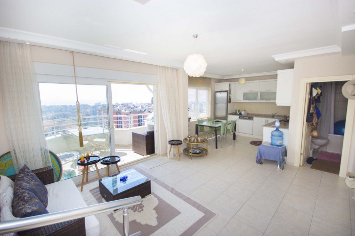 Двухуровневая квартира 2+1 с мебелью и видом на море в районе Джикчилли, 120 м2 - Ракурс 12