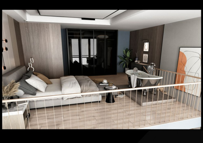 Апартаменты 1+1 на завершающем этапе строительства в одном из лучших комплексов Махмутлара по ценам дешевле, чем у застройщика, 56-63 м2 - Ракурс 43