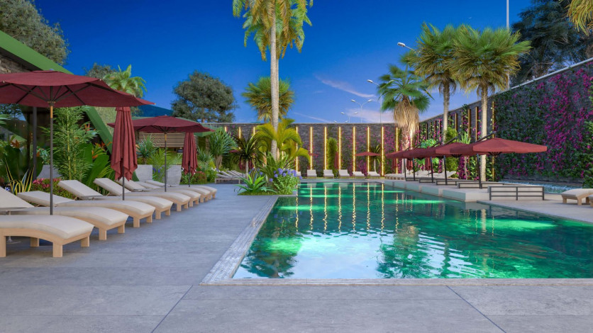 Наша гордость! Проект премиум класса Nordic Art на этапе строительства в районе Каргыджак на первой линии моря, 68-181 м2 - Ракурс 28