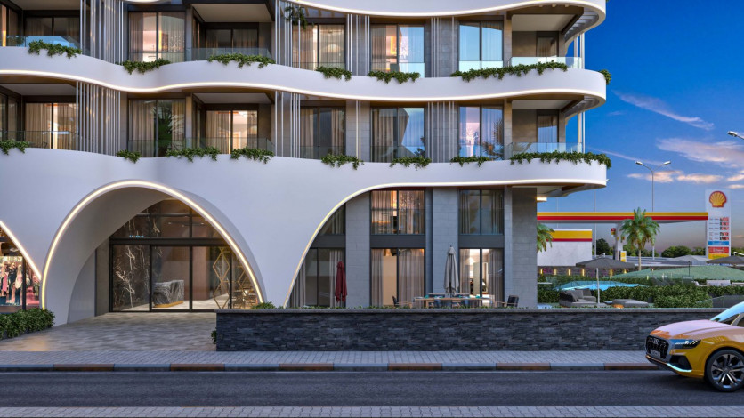 Наша гордость! Проект премиум класса Nordic Art на этапе строительства в районе Каргыджак на первой линии моря, 68-181 м2 - Ракурс 29