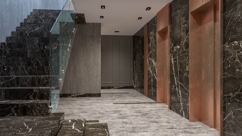 Наша гордость! Проект премиум класса Nordic Art на этапе строительства в районе Каргыджак на первой линии моря, 68-181 м2 - Ракурс 31