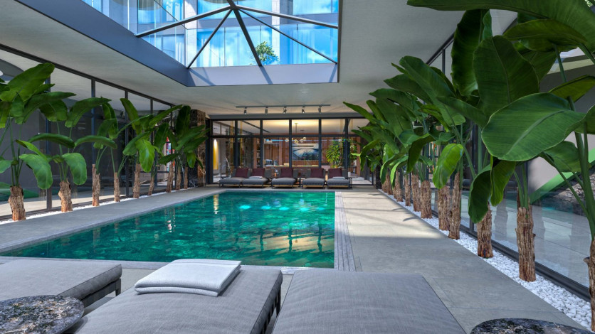 Наша гордость! Проект премиум класса Nordic Art на этапе строительства в районе Каргыджак на первой линии моря, 68-181 м2 - Ракурс 37