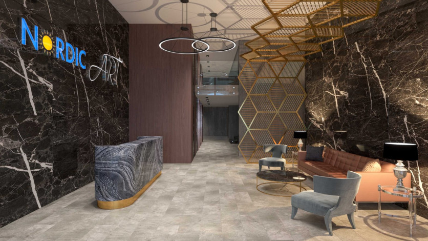 Наша гордость! Проект премиум класса Nordic Art на этапе строительства в районе Каргыджак на первой линии моря, 68-181 м2 - Ракурс 40