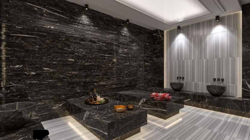 Наша гордость! Проект премиум класса Nordic Art на этапе строительства в районе Каргыджак на первой линии моря, 68-181 м2 - Ракурс 46