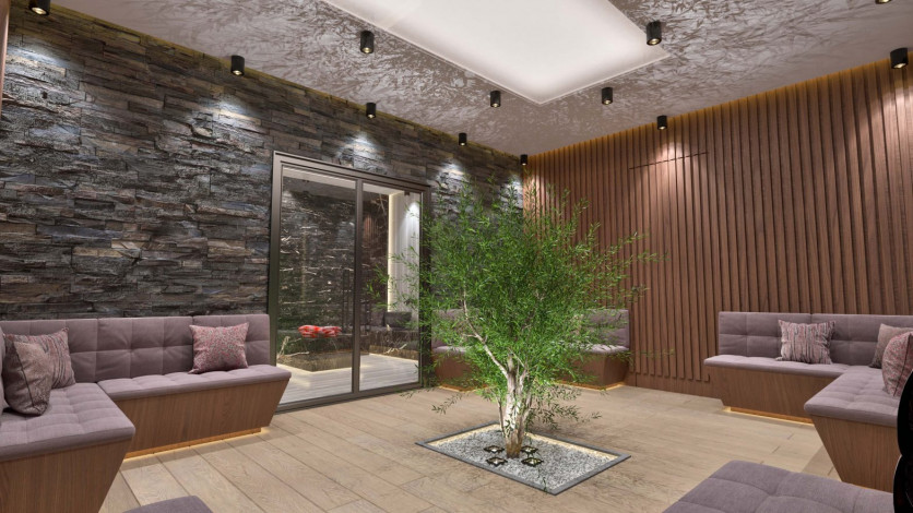 Наша гордость! Проект премиум класса Nordic Art на этапе строительства в районе Каргыджак на первой линии моря, 68-181 м2 - Ракурс 48