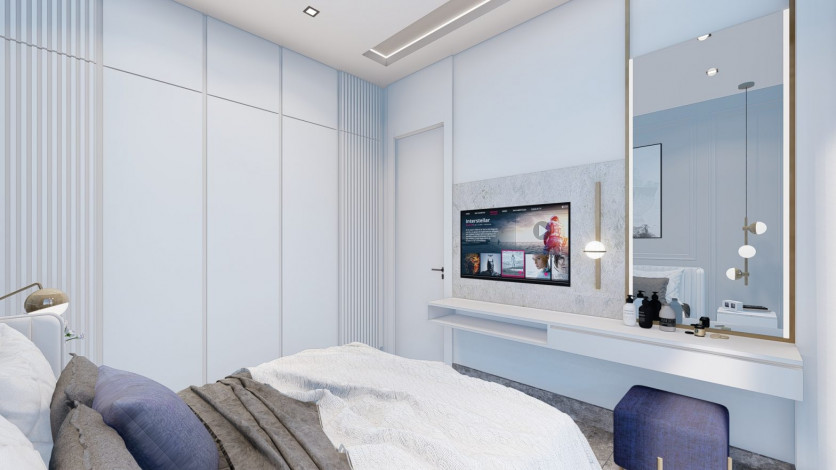 Наша гордость! Проект премиум класса Nordic Art на этапе строительства в районе Каргыджак на первой линии моря, 68-181 м2 - Ракурс 51