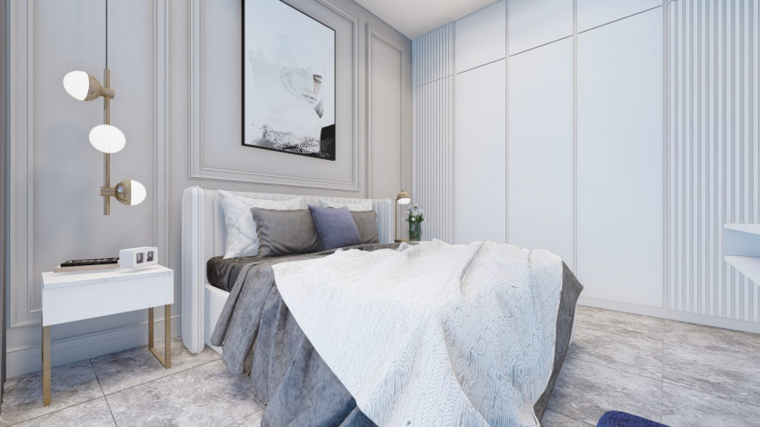 Наша гордость! Проект премиум класса Nordic Art на этапе строительства в районе Каргыджак на первой линии моря, 68-181 м2 - Ракурс 58