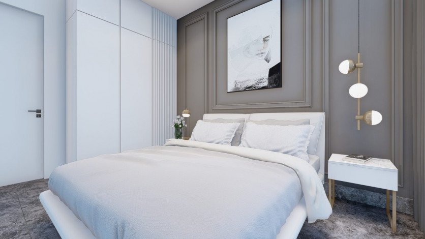 Наша гордость! Проект премиум класса Nordic Art на этапе строительства в районе Каргыджак на первой линии моря, 68-181 м2 - Ракурс 64