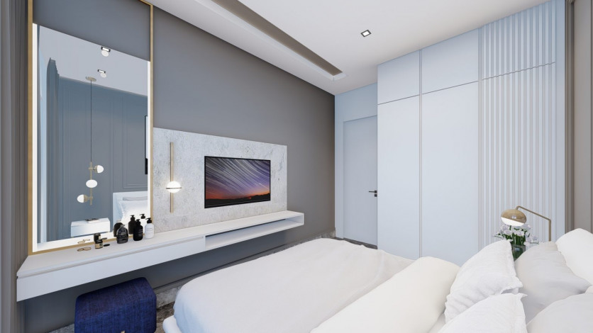 Наша гордость! Проект премиум класса Nordic Art на этапе строительства в районе Каргыджак на первой линии моря, 68-181 м2 - Ракурс 65