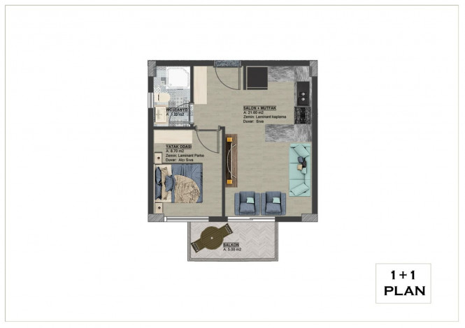 Новый комплекс на стадии строительства с квартирами с видом на море в Газипаша, 50-175 м2 - Ракурс 5