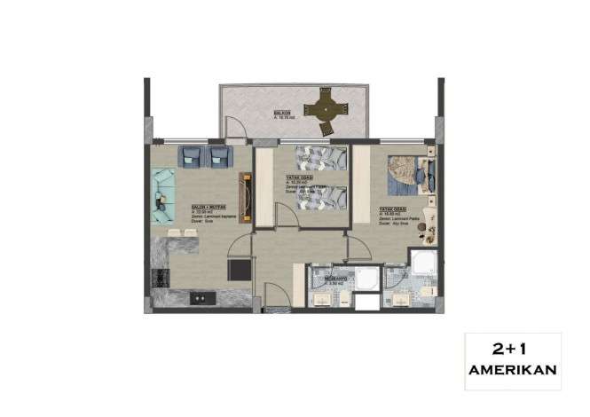 Новый комплекс на стадии строительства с квартирами с видом на море в Газипаша, 50-175 м2 - Ракурс 6