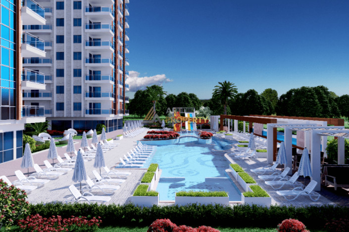 Трехкомнатная квартира в одном из больших комплексов района Махмтулар, 120 м2 - Ракурс 3