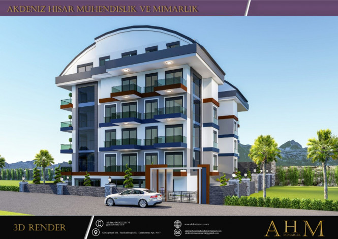 Квартиры 1+1 в комплексе на завершающем этапе строительства в Махмутлар, 55 м2 - Ракурс 4