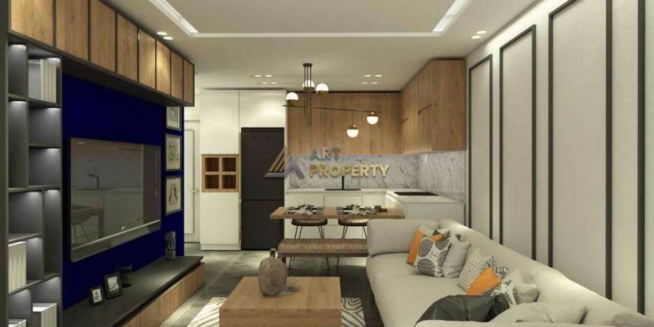 Квартиры 1+1 в комплексе на завершающем этапе строительства в Махмутлар, 55 м2 - Ракурс 7