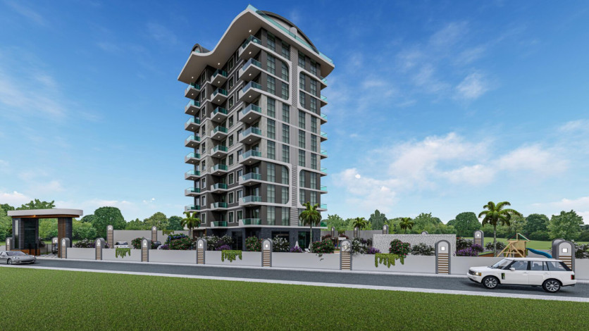 Двухкомнатная квартира в инвестиционном проекте с красивыми видами в Махмутлар, 45 м2 - Ракурс 3