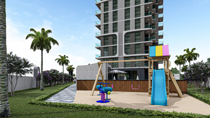 Двухкомнатная квартира в инвестиционном проекте с красивыми видами в Махмутлар, 45 м2 - Ракурс 8