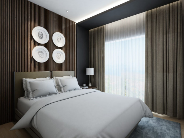 Двухкомнатная квартира в строящемся комплексе в 300 метрах от моря в Махмутлар, 55 м2 - Ракурс 14