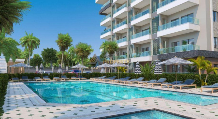 Три полностью меблированные квартиры 1+1 в 300 метрах от моря в Каргыджаке, 70 м2 - Ракурс 6