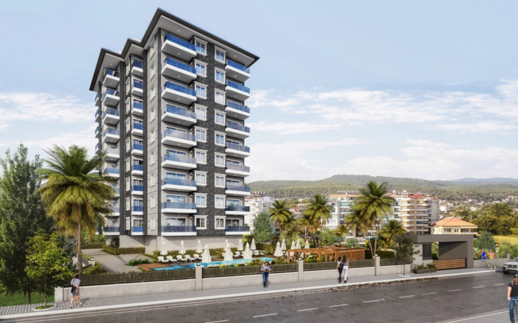 Квартира 2+1 с видом на море в новом доме в Авсалларе, 90 м2 - Ракурс 7