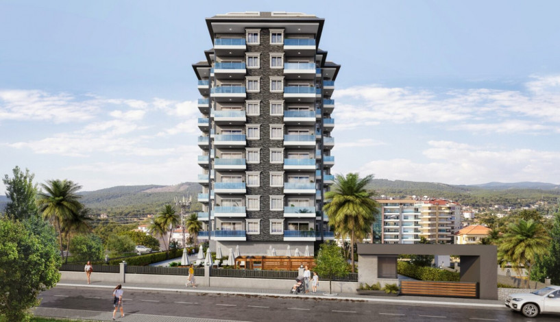 Квартира 2+1 с видом на море в новом доме в Авсалларе, 90 м2 - Ракурс 10