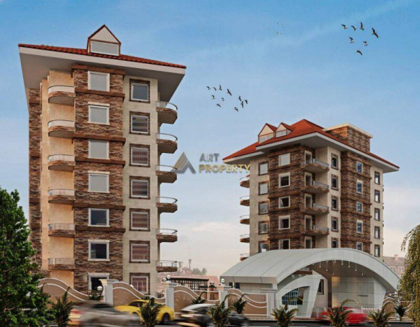 Квартира планировки 1+1 в новостройке в Авсалларе, 55 м2 - Ракурс 2