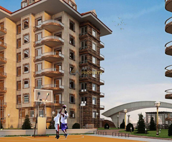 Квартира планировки 1+1 в новостройке в Авсалларе, 55 м2 - Ракурс 4