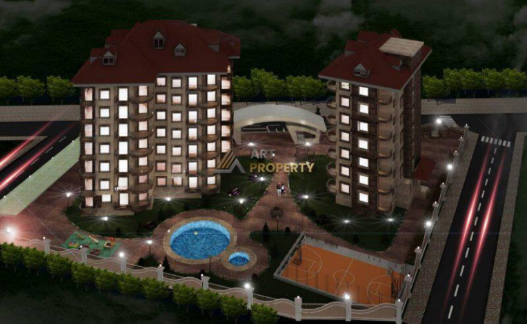 Квартира планировки 1+1 в новостройке в Авсалларе, 55 м2 - Ракурс 5