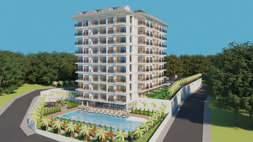 Новый проект на этапе строительства в районе Авсаллар, 51- 185 м2 - Ракурс 70