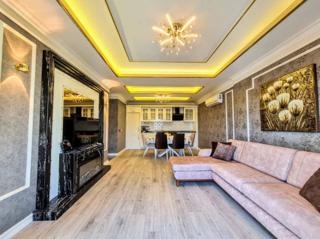 Квартира 2+1 с видом на море в одном из лучших комплексов Алании, 100 м2 - Ракурс 24