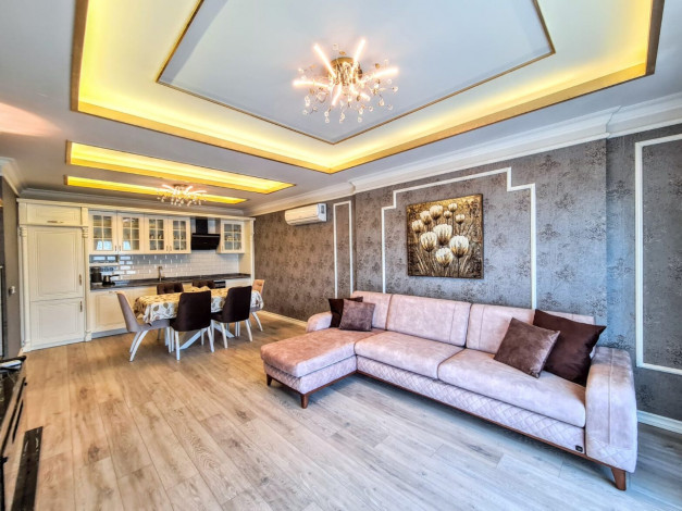 Квартира 2+1 с видом на море в одном из лучших комплексов Алании, 100 м2 - Ракурс 25