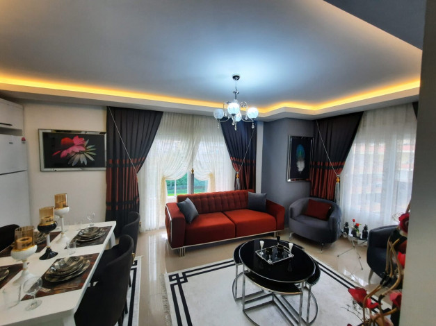 Апартаменты 2+1 с новой мебелью и бытовой техникой рядом с морем в Махмутлар, 70м2 - Ракурс 12