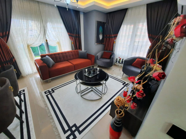 Апартаменты 2+1 с новой мебелью и бытовой техникой рядом с морем в Махмутлар, 70м2 - Ракурс 13