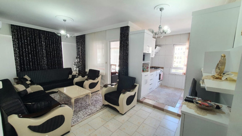 Просторная четырехкомнатная квартира в 300 метрах от моря в районе Махмутлар, 130 м2 - Ракурс 16