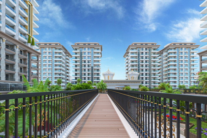 Двухкомнатные апартаменты в комплексе с богатой инфраструктурой в районе Махмутлар, 72м - Ракурс 3