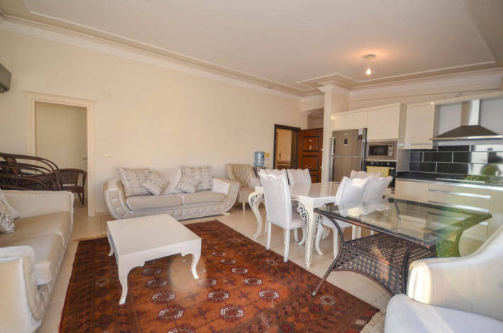 Меблированная светлая квартира 4+1 с видом на Средиземное море на высоком этаже в районе Махмутлар, 240 м2 - Ракурс 4