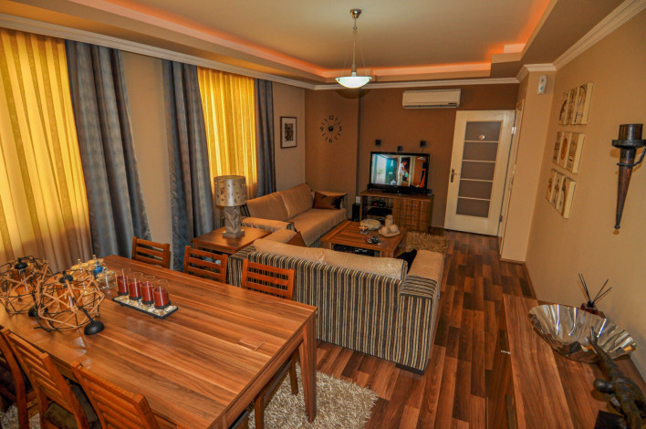 Меблированная трехкомнатная квартира с отдельной кухней в центре Аланьи, 120 м2 - Ракурс 16