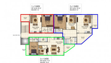 Новый проект на этапе строительства в центре Махмутлара, 38-161м2 - Ракурс 6