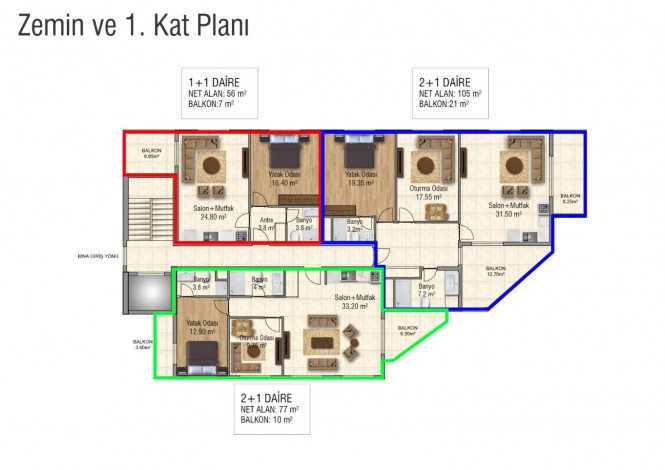 Новый проект на этапе строительства в центре Махмутлара, 38-161м2 - Ракурс 5
