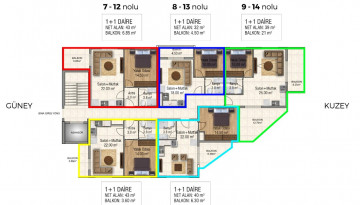 Новый проект на этапе строительства в центре Махмутлара, 38-161м2 - Ракурс 7