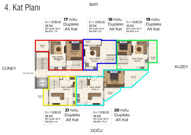 Новый проект на этапе строительства в центре Махмутлара, 38-161м2 - Ракурс 7