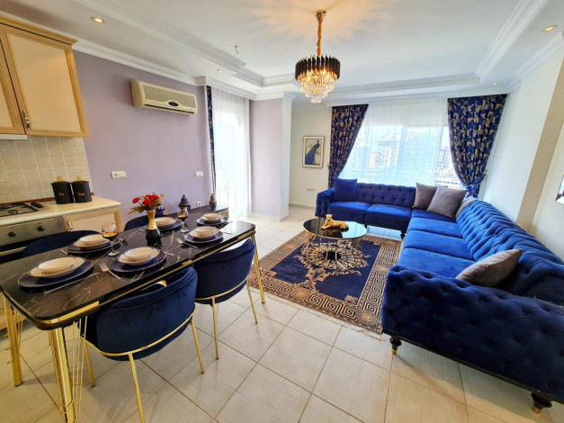 Меблированная квартира 2+1 с видом на город и частично на море в Махмутлар, 120 м2 - Ракурс 7