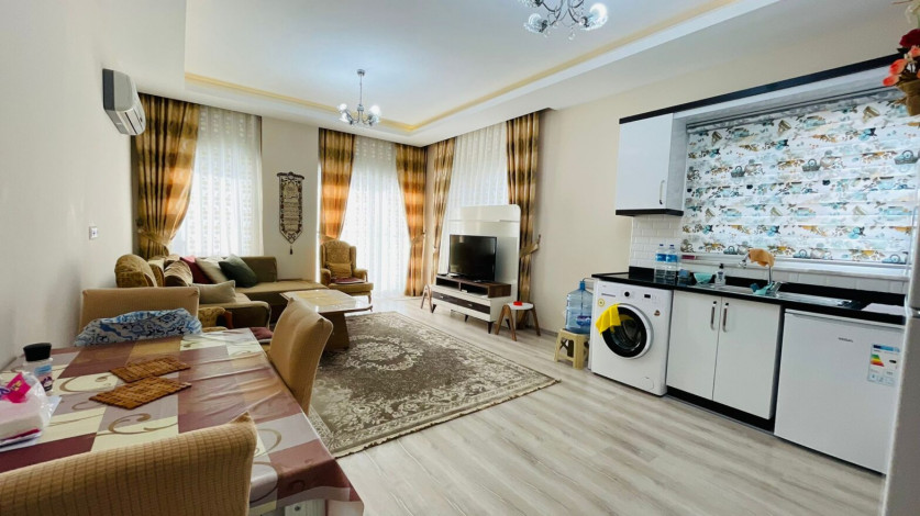 Меблированная трехкомнатная квартира в 300 метрах от моря в районе Махмутлар, 120 м2 - Ракурс 16