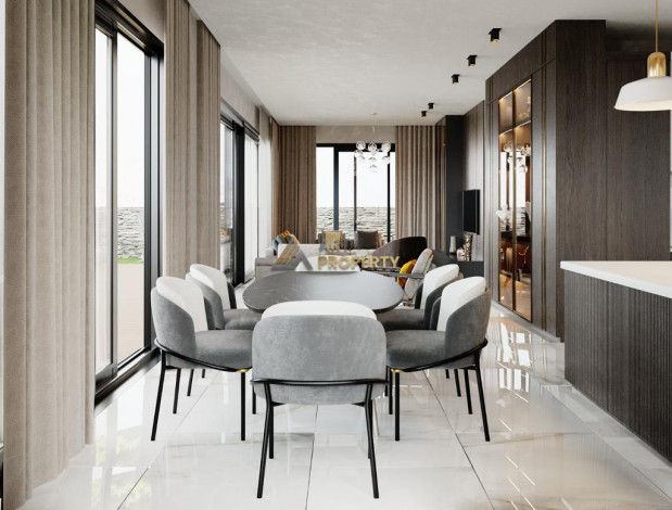 Строящийся комплекс вилл планировки 5+1 под гражданство с панорамными видами на море и крепость Аланьи, 255 м2 - Ракурс 7