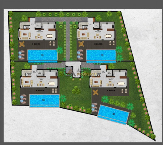 Строящийся комплекс вилл планировки 5+1 под гражданство с панорамными видами на море и крепость Аланьи, 255 м2 - Ракурс 11