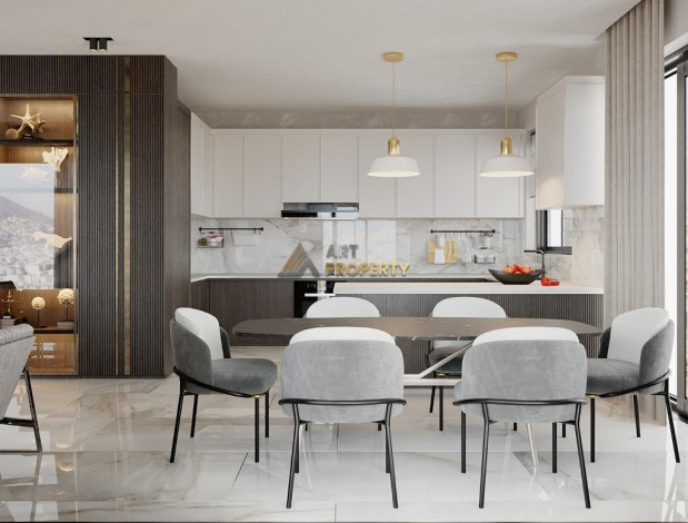 Строящийся комплекс вилл планировки 5+1 под гражданство с панорамными видами на море и крепость Аланьи, 255 м2 - Ракурс 13