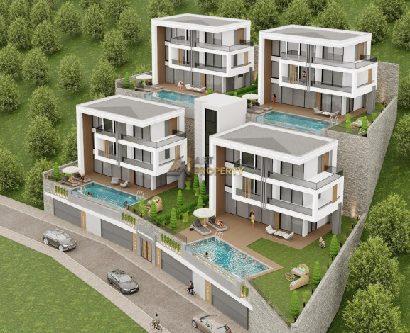 Строящийся комплекс вилл планировки 5+1 под гражданство с панорамными видами на море и крепость Аланьи, 255 м2 - Ракурс 14