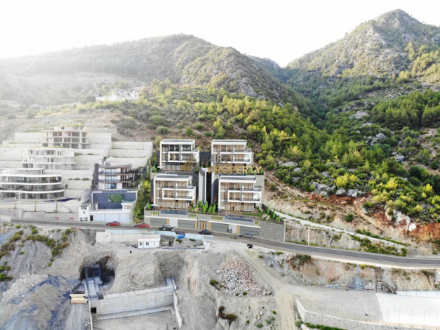 Строящийся комплекс вилл планировки 5+1 под гражданство с панорамными видами на море и крепость Аланьи, 255 м2 - Ракурс 15